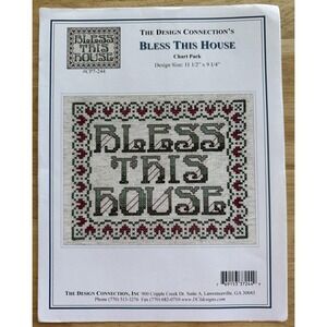 The Design Connection Cross Stitch Chart Pack BLESS THIS HOUSE